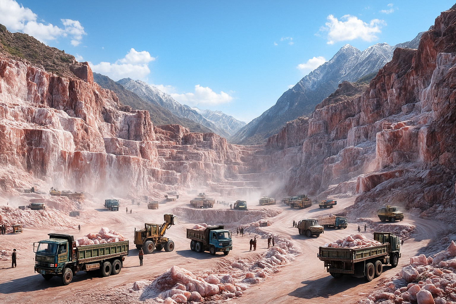 パキスタン岩塩鉱山の全景